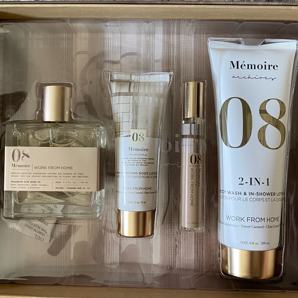 Work From Home by Memoire Archives, 4 Piece Gift Set for Unisex